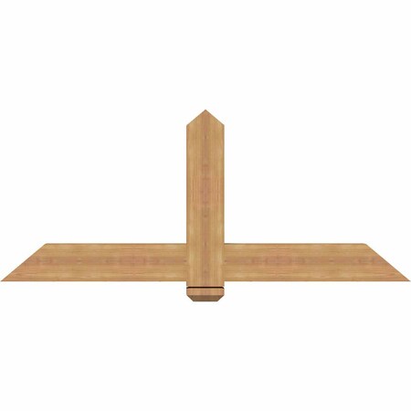Ekena Millwork Eugene Smooth Timber Gable Bracket, Western Red Cedar, 60"W x 25"H x 3 1/2"D x 5 1/2"F, 10/12 Pitch GBW060X25X0406EUG00SWR